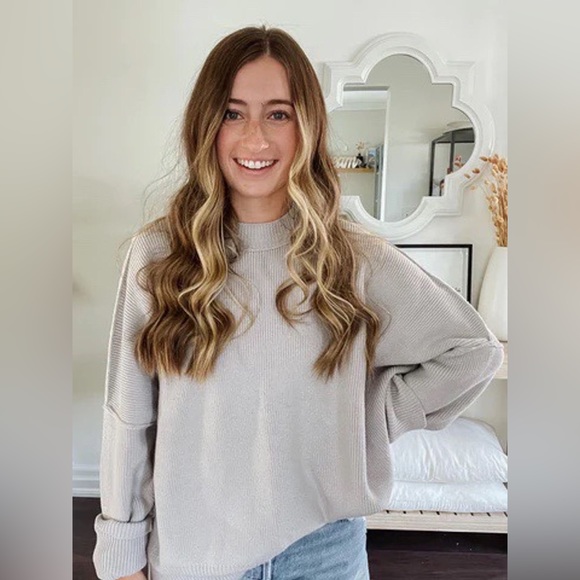 Free People Easy Street Ribbed Oversized Sweater Tunic - Picture 4 of 11